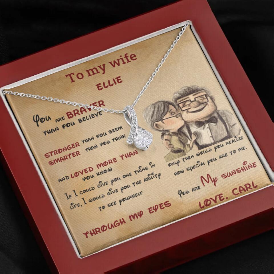 Personalized Wife Necklace, Husband to Wife, Gift For My Wife, Romantic Wife Gift, Wife Birthday Surprise