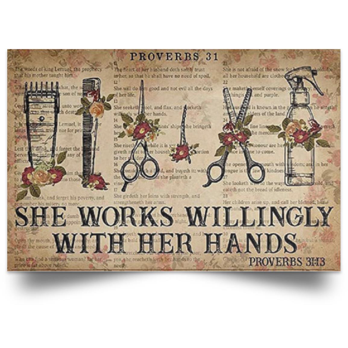 SHE WORKS WITH HER HANDS POSTER NO FRAME