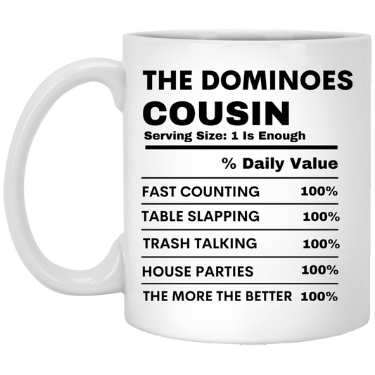 DOMINOES COUSIN 11 oz. White Mug