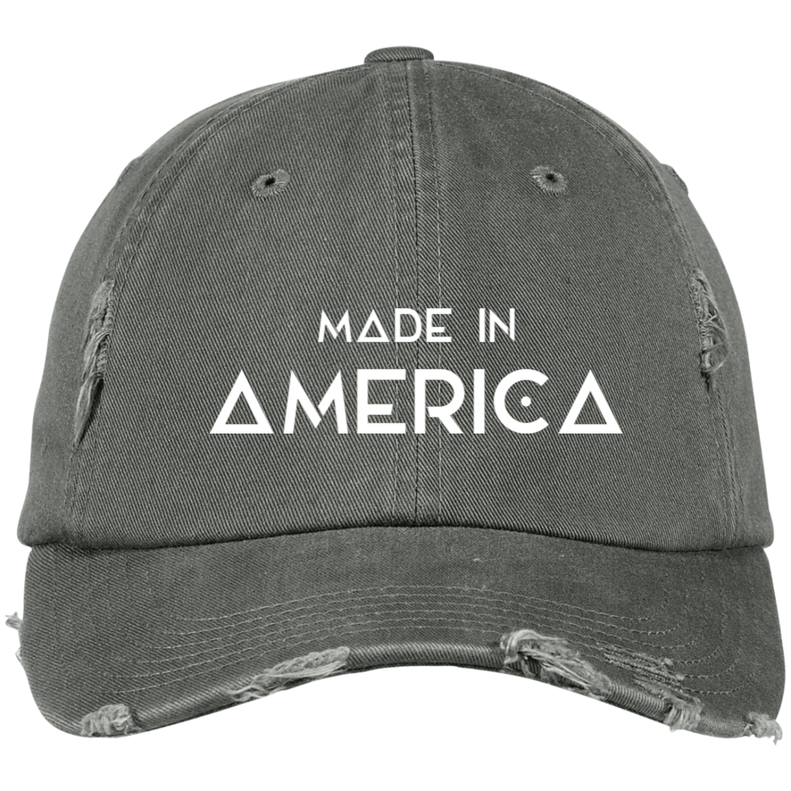 Made In America  Embroidered Distressed Dad Cap