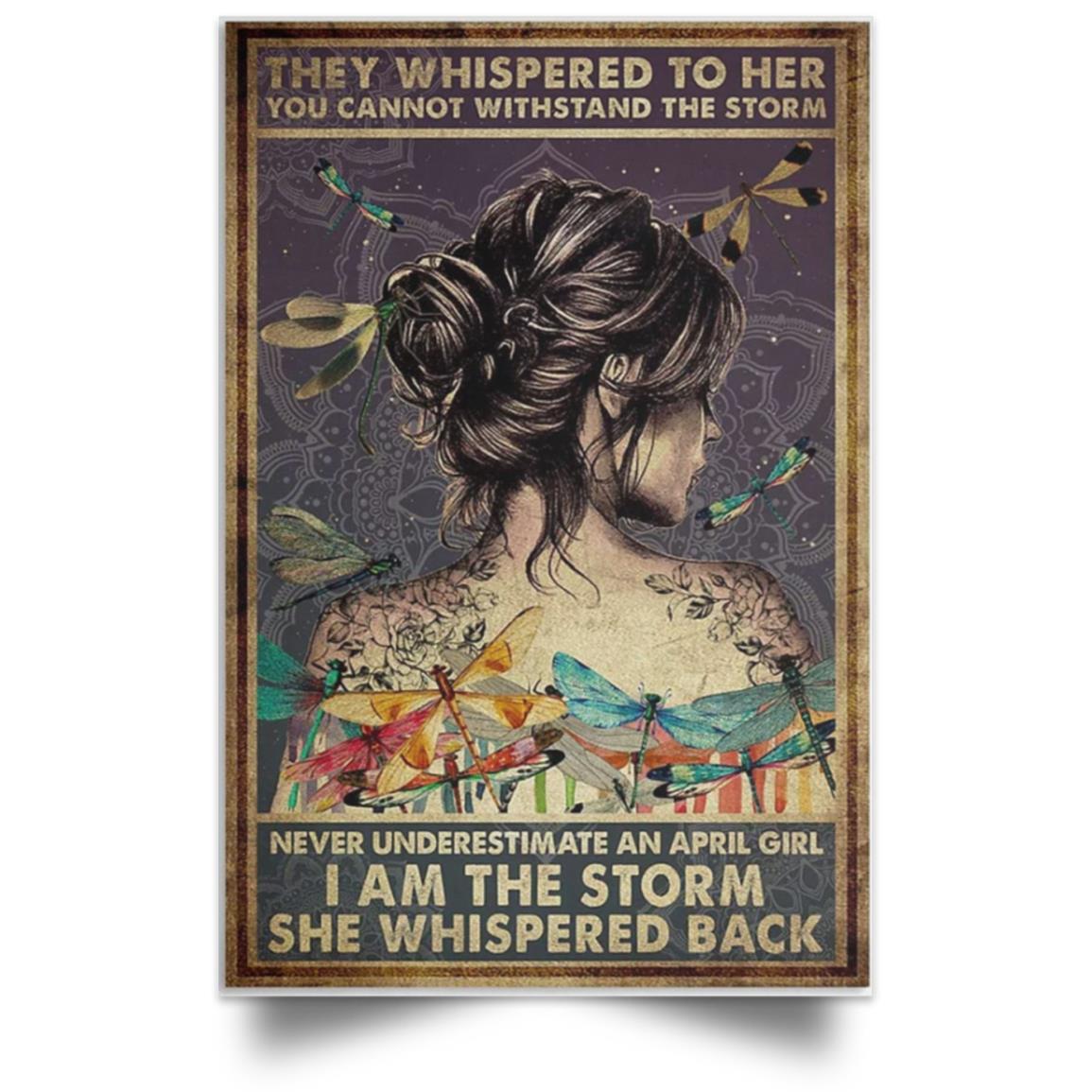 I AM THE STORM Satin Portrait Poster