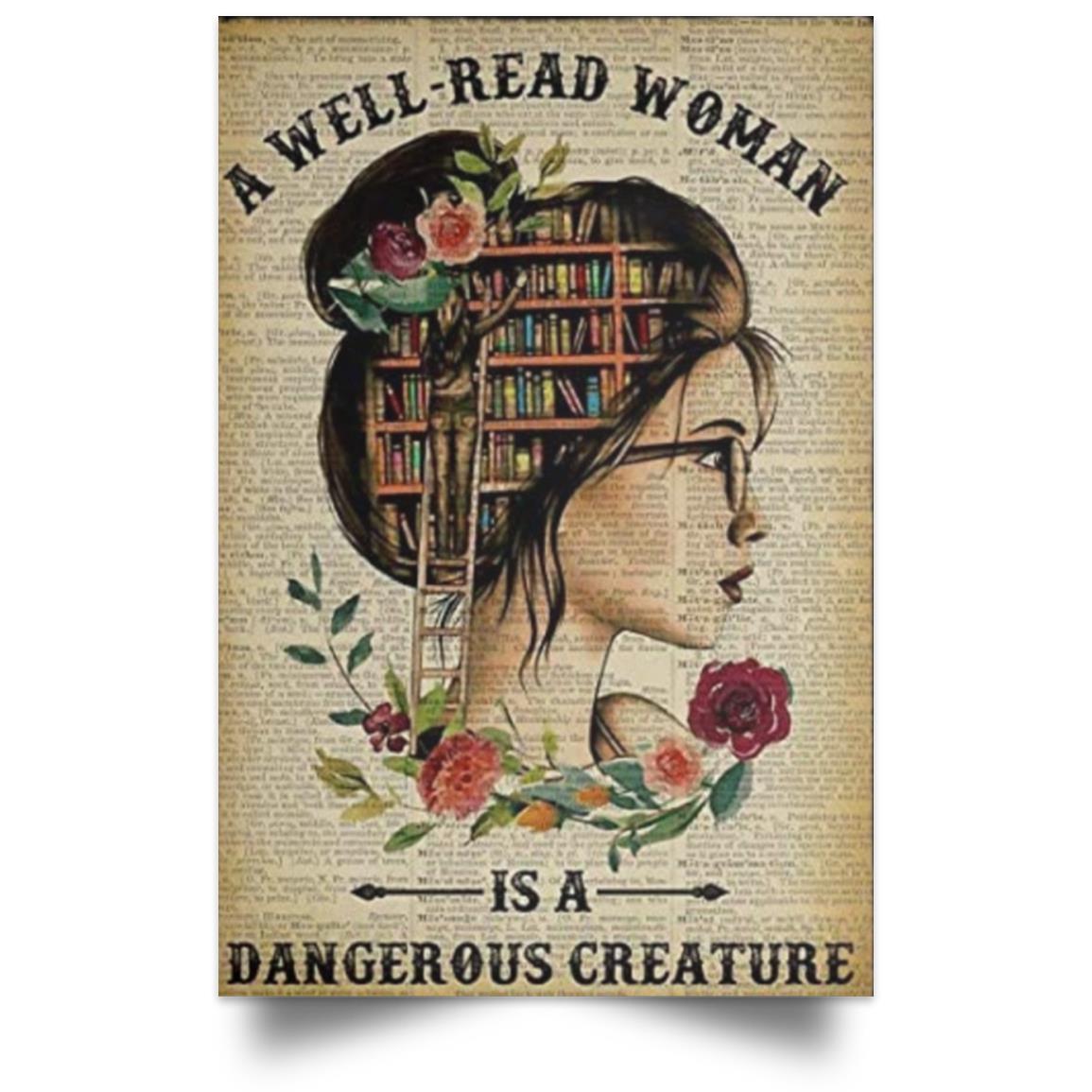 WELL READ WOMAN POSTER NO FRAME Satin Portrait Poster