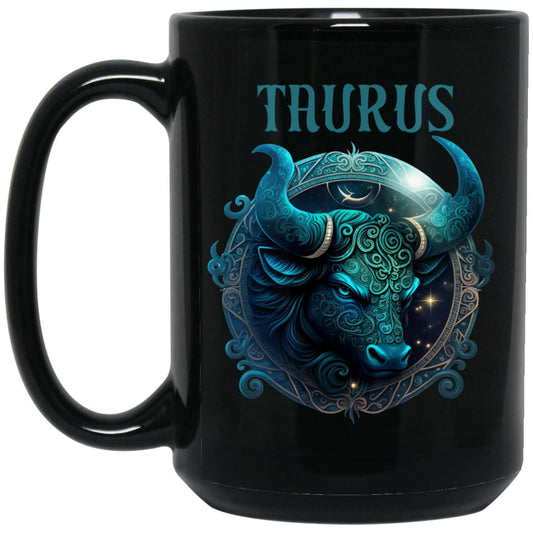Taurus 15 oz. Black Mug