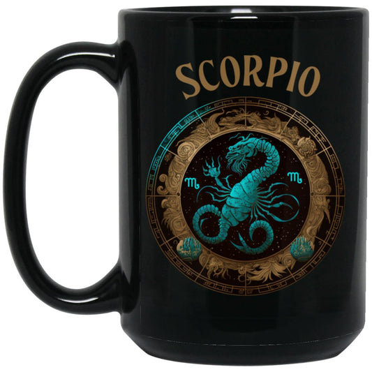 Scorpio 15 oz. Black Mug
