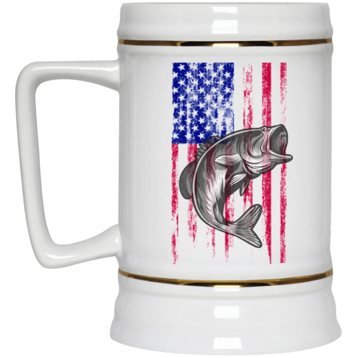 Gone Fishing Beer Stein 22oz.