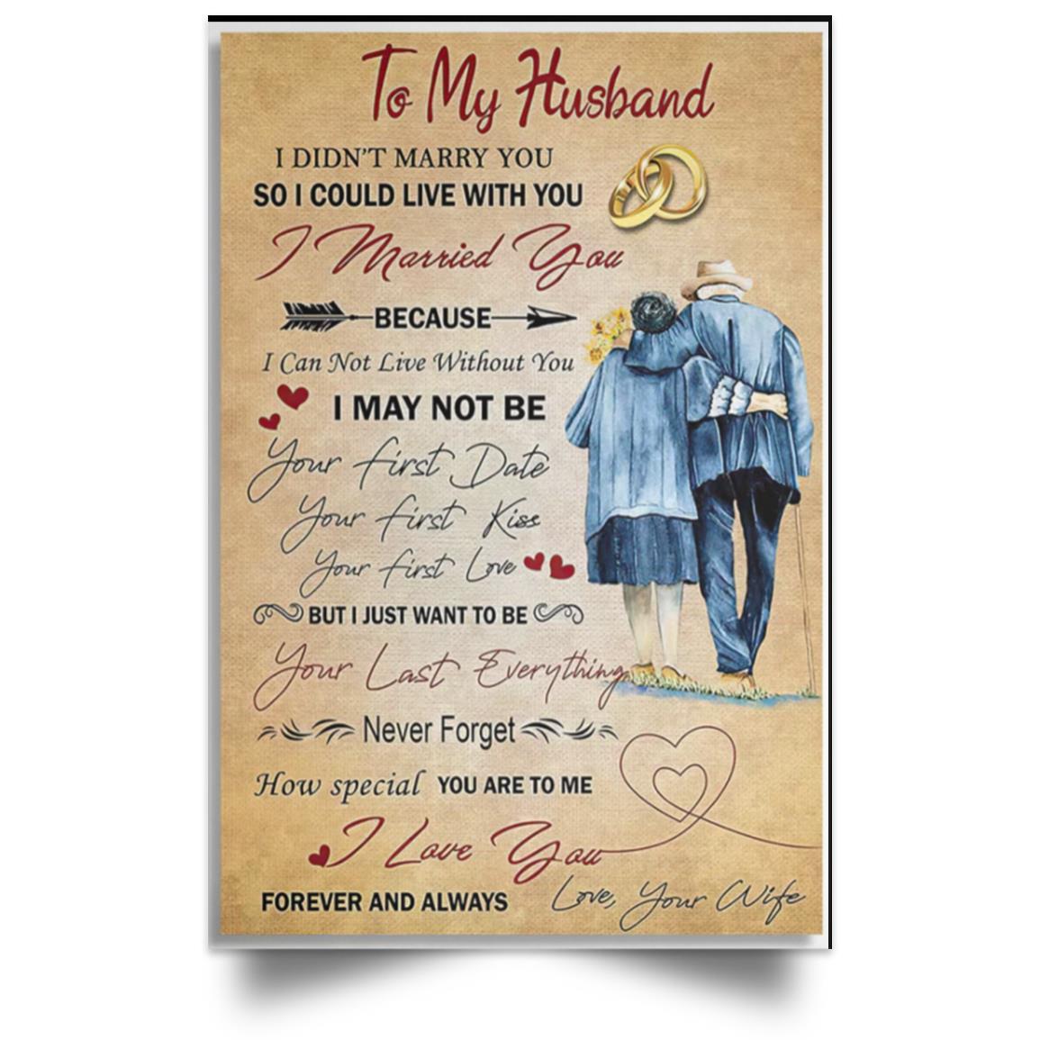 TO MY HUSBAND POSTER NO FRAME