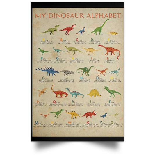 DINOSAUR ALPHABET POSTER NO FRAME