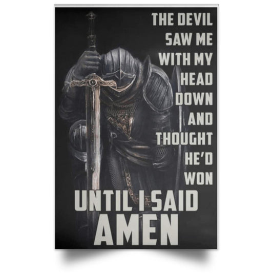 PRAYER WARRIOR Satin Portrait Poster