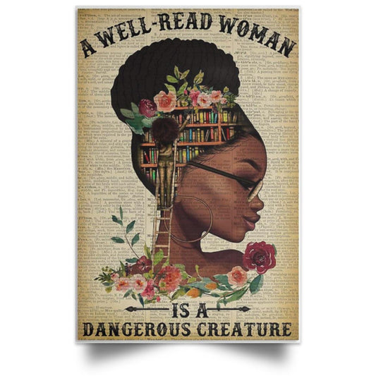 WELL READ WOMAN POSTER NO FRAME