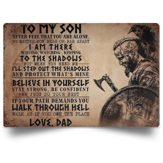 VIKING TO MY SON POSTER NO FRAME