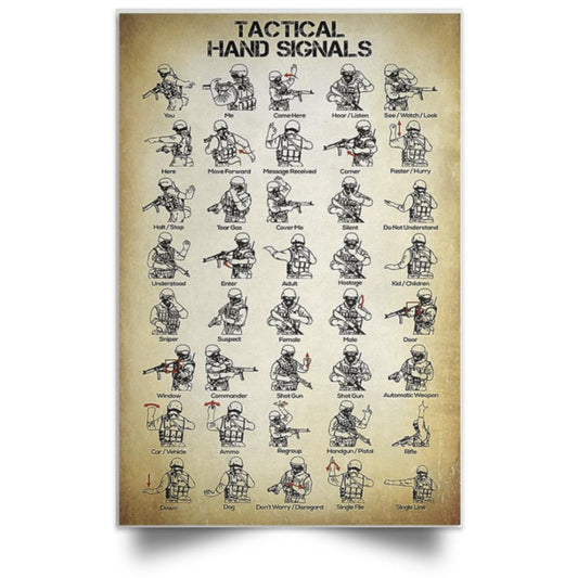 TACTICAL HANDS POSTER NO FRAME  Satin Portrait Poster