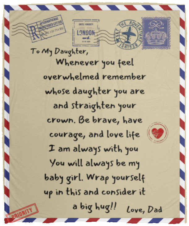 To My Daughter from Dad Cozy Plush Fleece Blanket - 50x60-ne