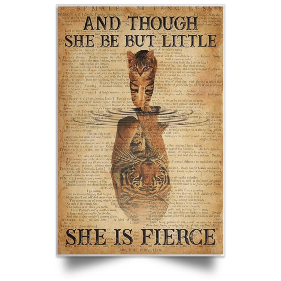 FIERCE POSTER NO FRAME  Satin Portrait Poster