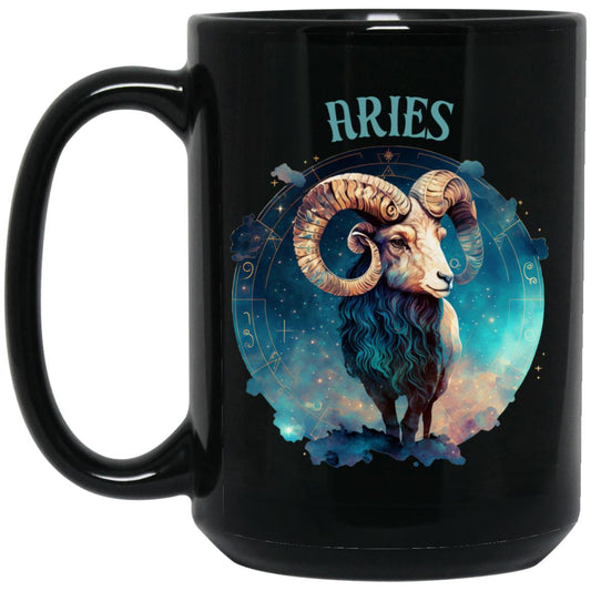 Aries 15 oz. Black Mug