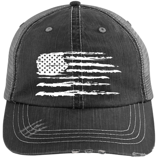 Distressed Flag Truckers Hat