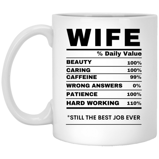 WIFE 11 oz. White Mug