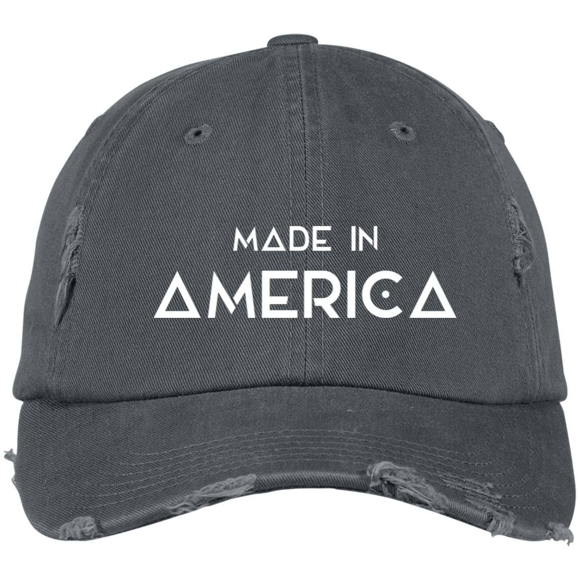 Made In America  Embroidered Distressed Dad Cap