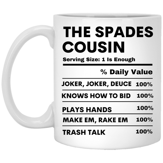 SPADES COUSIN 11 oz. White Mug