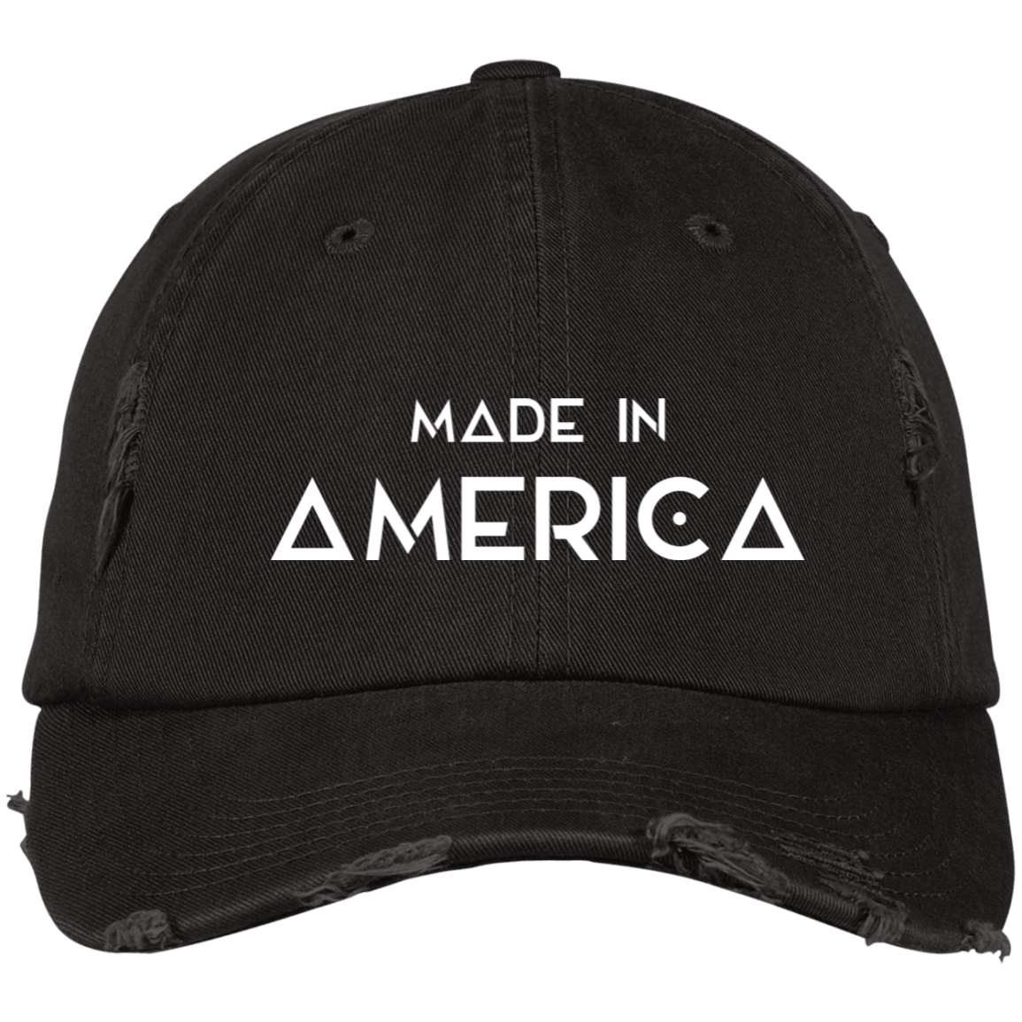 Made In America  Embroidered Distressed Dad Cap