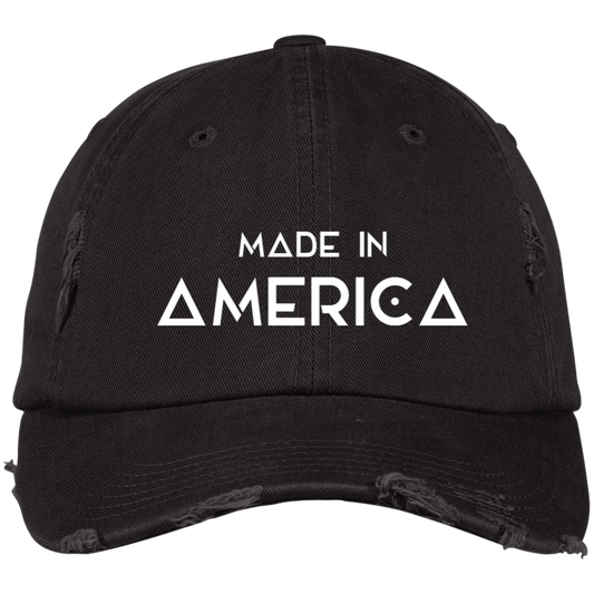 Made In America  Embroidered Distressed Dad Cap