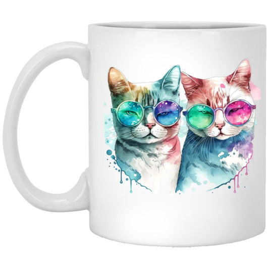 Cat Couple 11 oz. White Mug