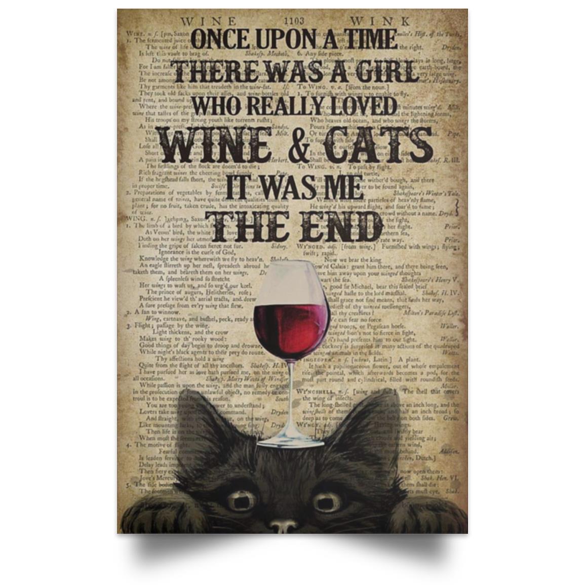 WINE & CATS POSTER NO FRAME