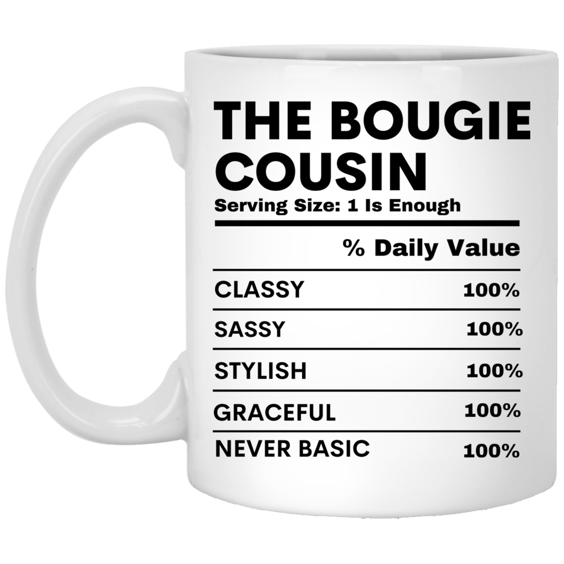 BOUGIE COUSIN 11 oz. White Mug