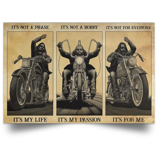 BIKERS RIDING POSTER NO FRAME