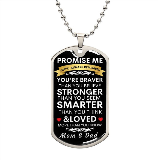 Special Gift For Son, Birthday or  Christmas Gift  Luxury Dog Tag