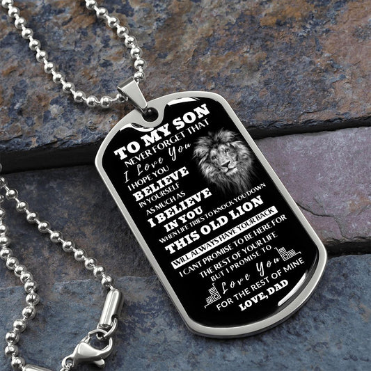 I Believe In You Son - DOG Tag from Dad-v