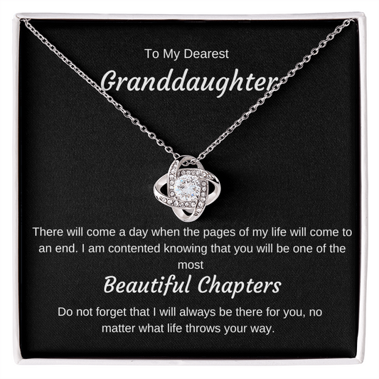 Dearest Granddaughter-Love Knot Necklace