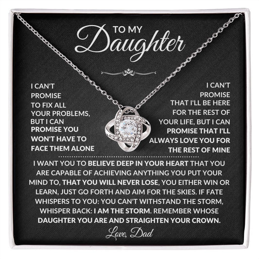 To My Daughter My Promise- Love Knot Necklace