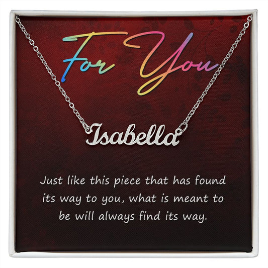 Just For You Personalized Necklace