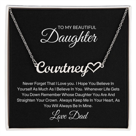 Heart Name Necklace for you Daughter