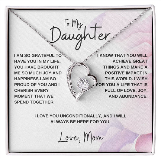 To My Daughter , I'm Grateful for You Forever Love Necklace-n