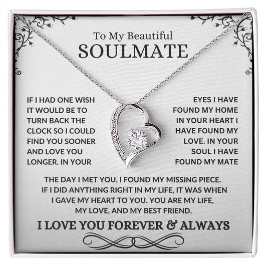 To My Beautiful Soulmate  Forever Love Necklace