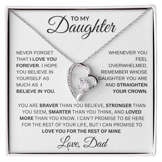 To My Daughter Never Forget I Love You From Dad